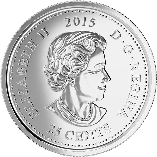 Quarter Drawing Coin Canadian - Canadian Poppy Coin (570x570), Png Download