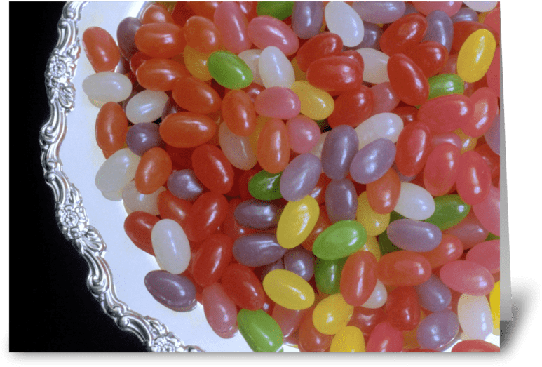 Jelly Beans Greeting Card - Jelly Bean (848x698), Png Download