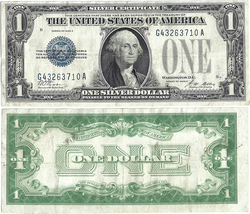 1928a 1 Silvercert V=1530739475 - One Dollar (1000x1000), Png Download