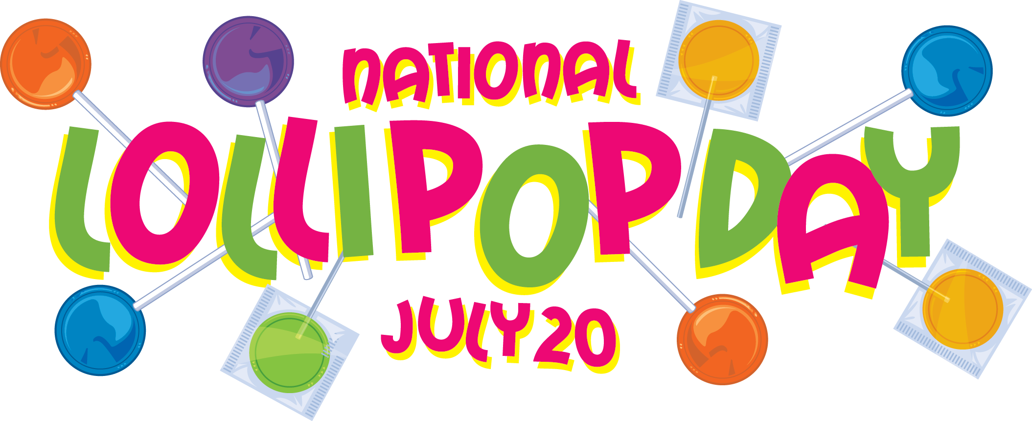 National Lollipop Day - Graphic Design (2109x860), Png Download