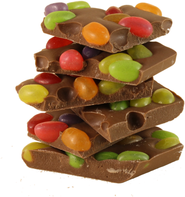 Jelly Bean Bark - Chocolate Bar (700x700), Png Download