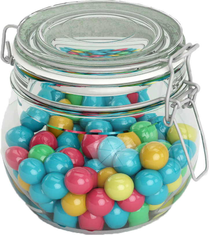 1920 X 1080 32 - Candies In Glass Jar Png (1920x1080), Png Download