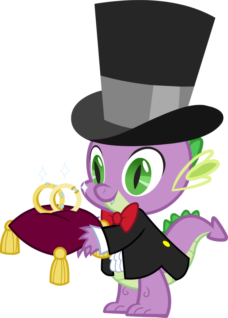 Castle Creator, Official, Safe, Simple Background, - Spike A Canterlot Wedding (734x1024), Png Download
