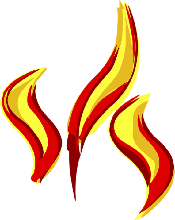 Pentecost Is June 4 Wear Red To Church - Flames Clip Art (571x717), Png Download