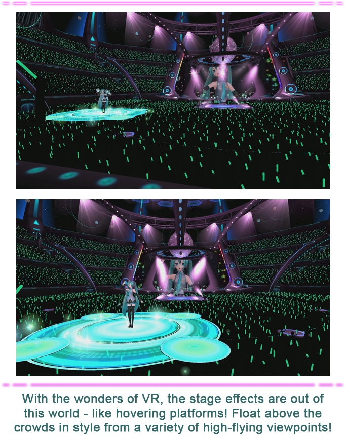 Want To Sit Back And Take In The Concert From Afar - Hatsune Miku Vr Future Live Stage (682x867), Png Download