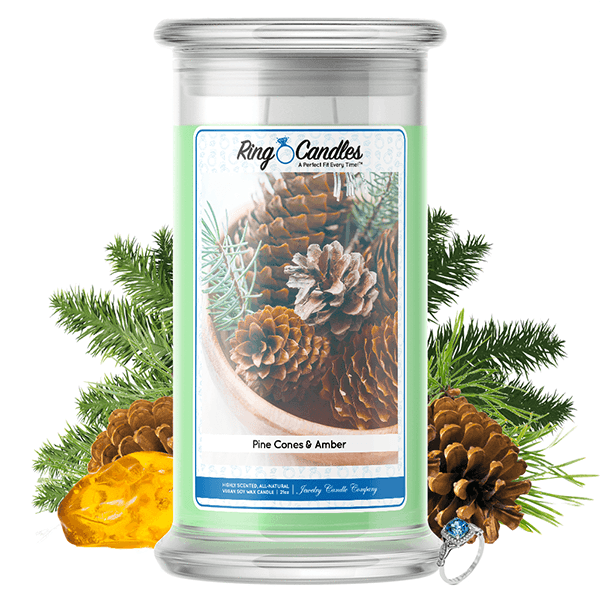 Pine Cones & Amber - Candle Jewelry In Europe (600x600), Png Download