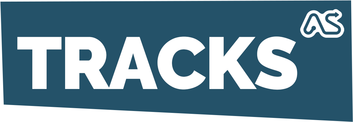 Tracks Logo 09 Small - Electric Blue (1200x467), Png Download