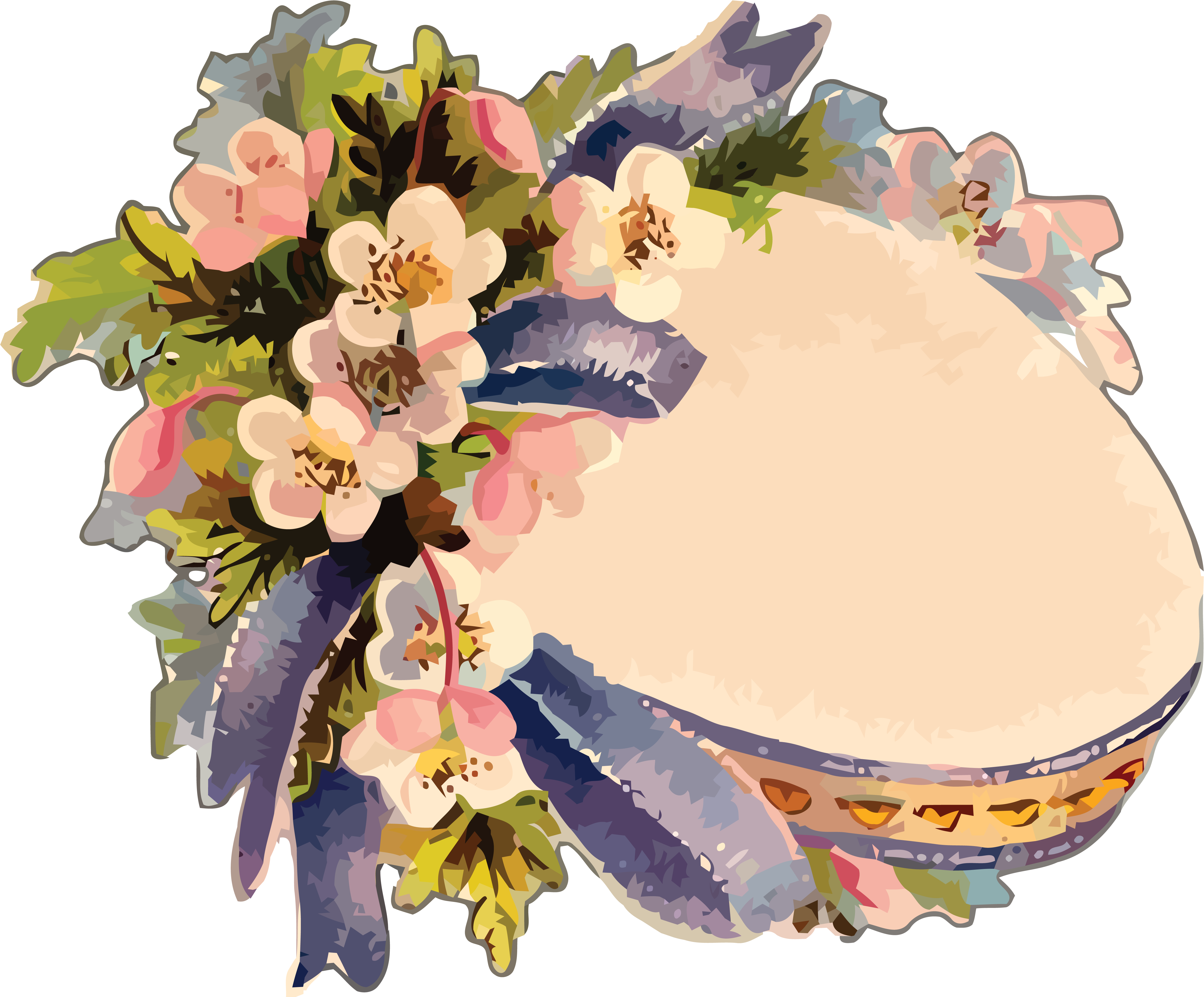 Graduation Clipart Vintage - Vintage Flowers Free Clipart (4948x4112), Png Download