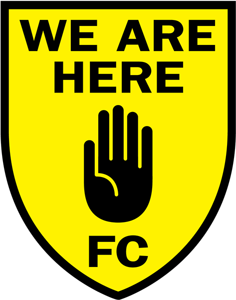 We Are Here Football Clubbrings Together Refugees Whose - Emblem (1400x693), Png Download
