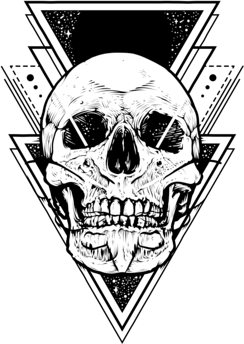 Sacred Geometry Skull (715x715), Png Download
