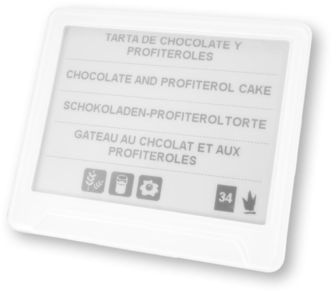 Buffet Electronic Label Main Header - Display Device (1118x990), Png Download