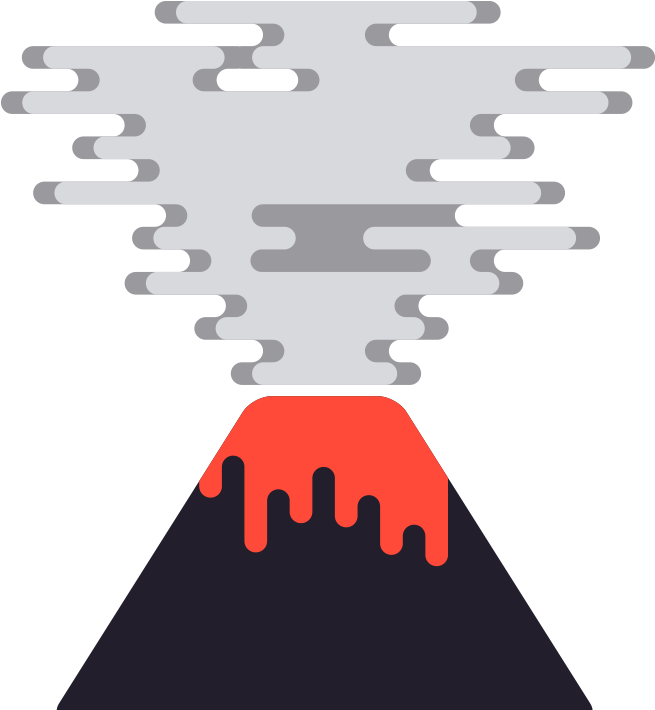 Volcano (654x719), Png Download
