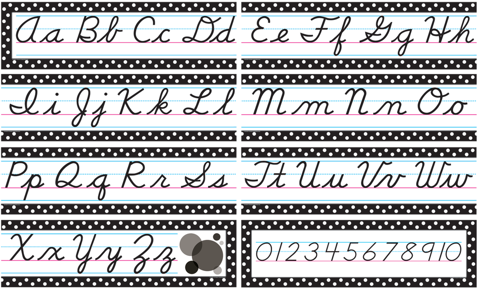 Categories - Cursive Letters Bulletin Boards (1000x609), Png Download