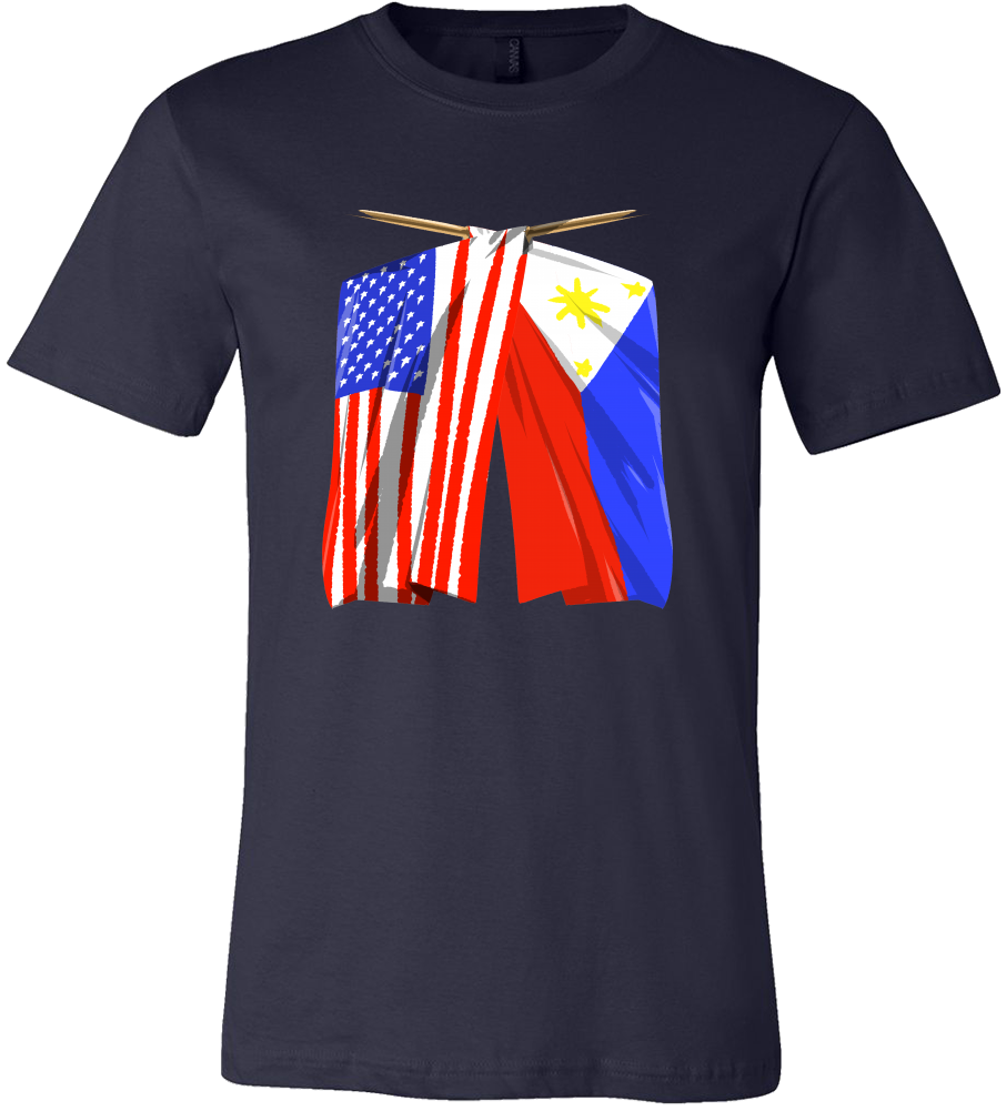 Philippines Flag T Shirt Filipino American Flag Tee - Never Underestimate An Old Man Marines (1000x1000), Png Download