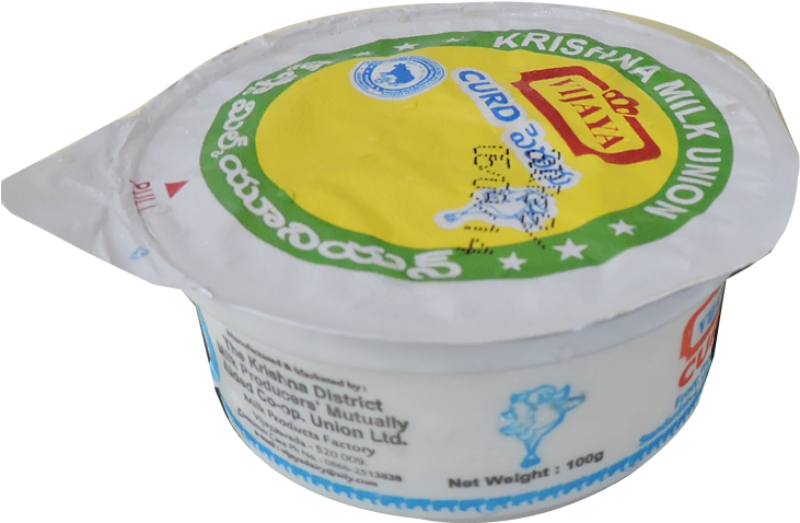 Curd Cup 100gms - Vijaya Milk Products Png (1000x667), Png Download