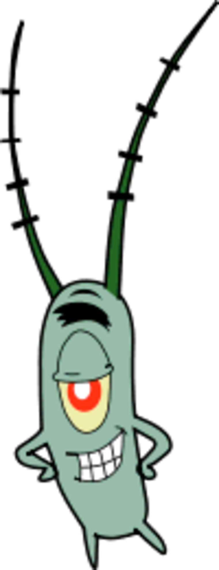 Algae Clipart Plankton Spongebob - Plankton Bob Esponja (760x1976), Png Download