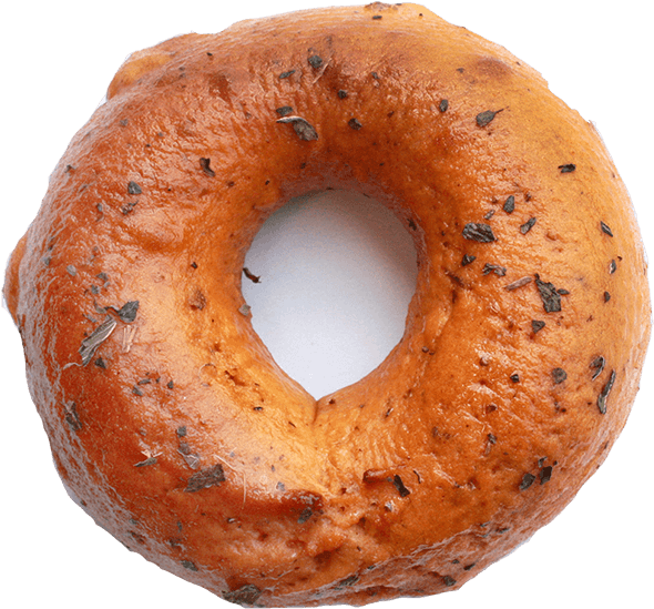 The Greater Knead - Tomato Basil Bagel (750x719), Png Download
