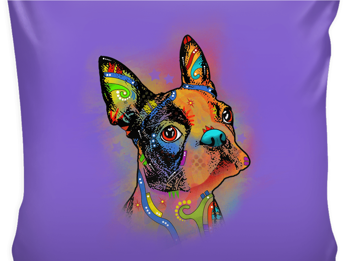 Boston Terrier Pillow Cover, Multi Colors Lov'n My - Chihuahua (1368x855), Png Download