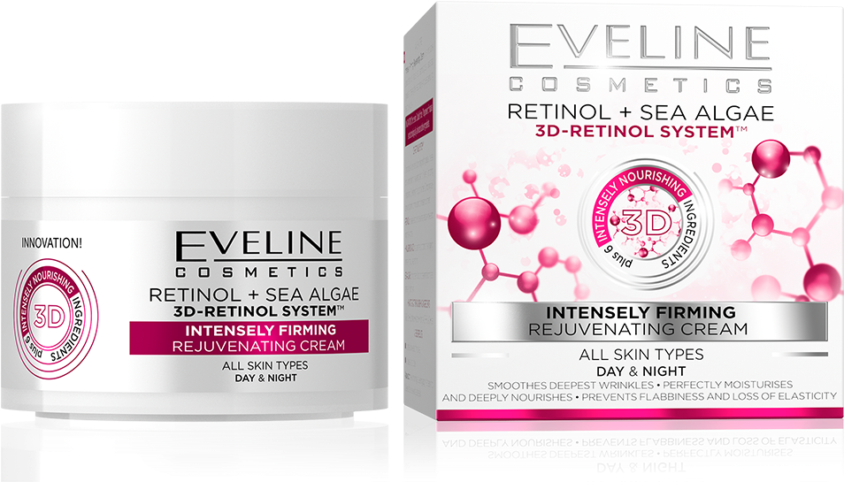 Retinol Sea Algae Intensely Firming Rejuvenating Cream - Eveline Retinol Sea Algae (1000x1000), Png Download