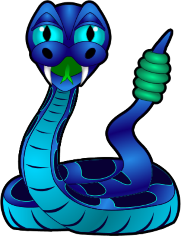Clipart Snake Cartoon - Blue Snake Clipart (600x784), Png Download