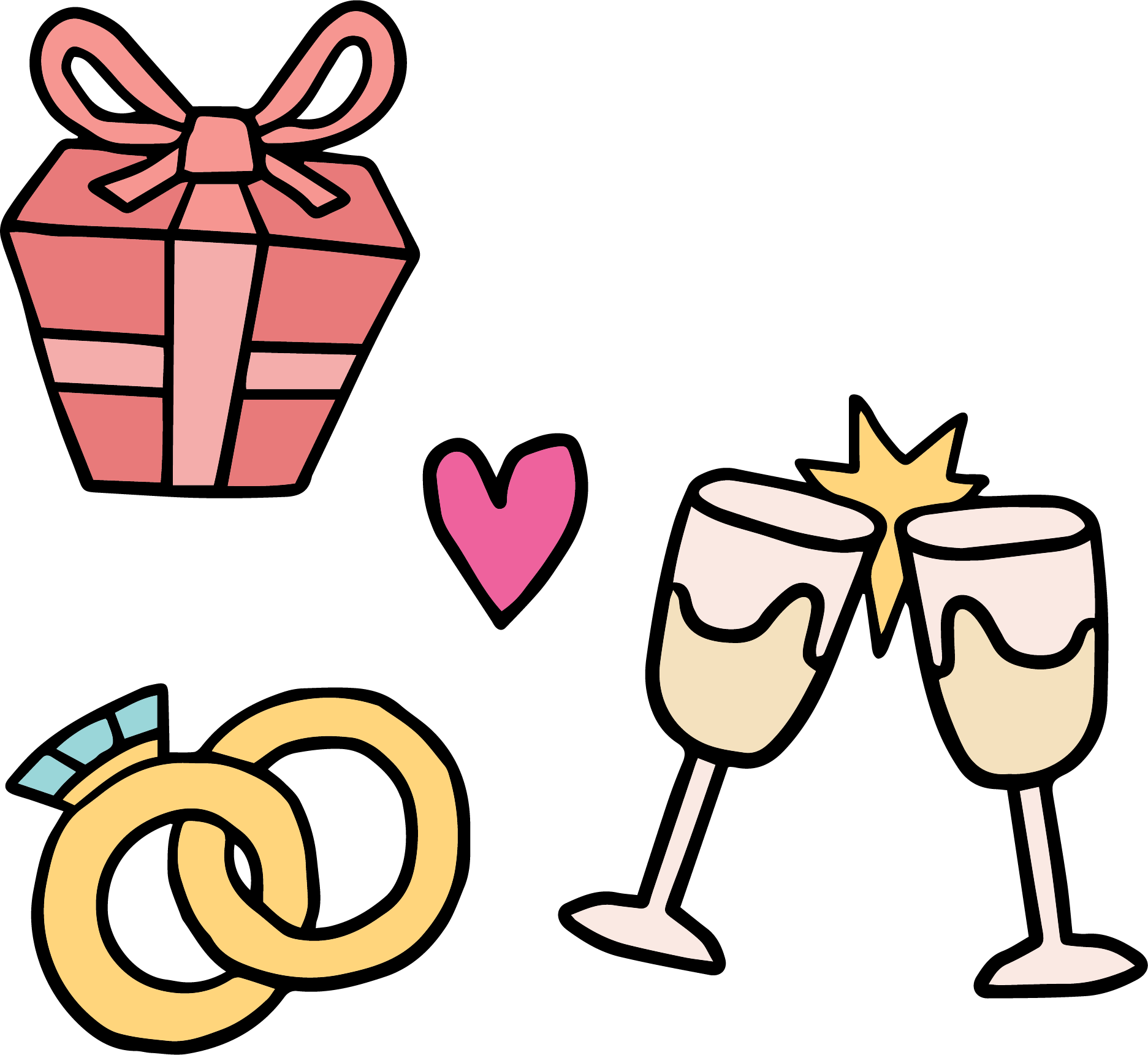 Download Kissing Clipart Engagement - Cartoon Couple Engagement Rings PNG Image with No Background Download Kissing Clipart Engagement - Cartoon Couple Engagement Rings PNG Image with No Background