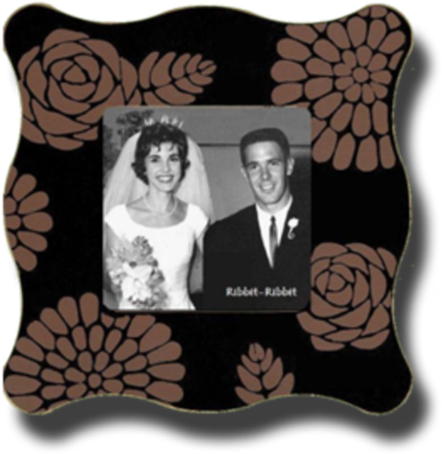 Damask Coal - Picture Frame (1024x1024), Png Download