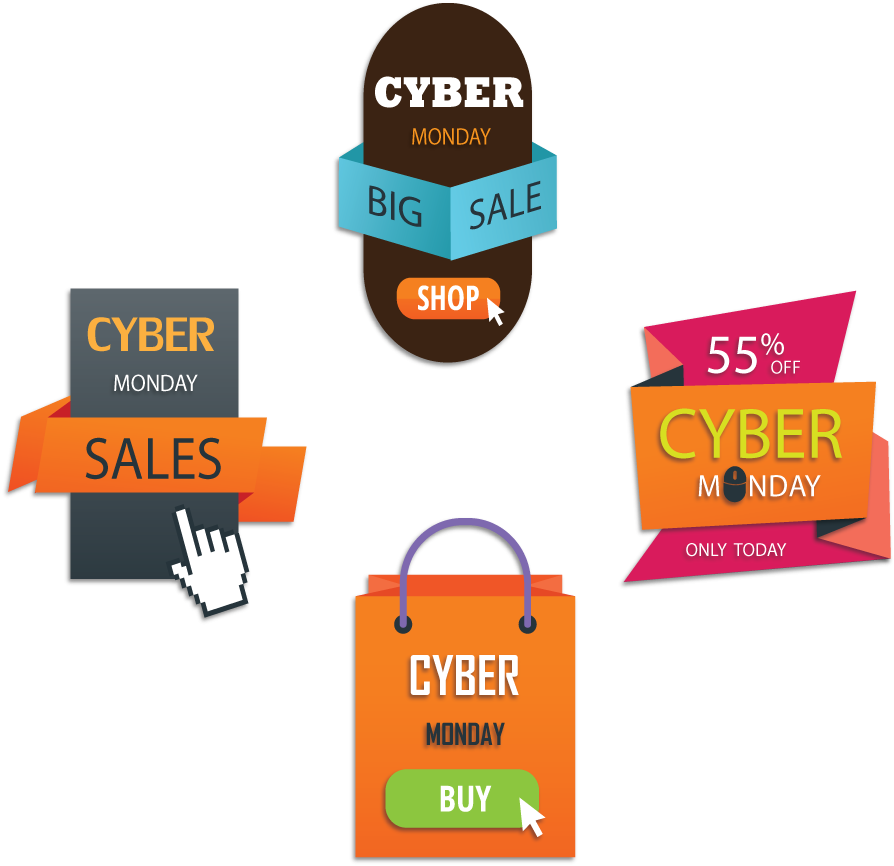 Cyber Sale Web Banner - Label (960x960), Png Download