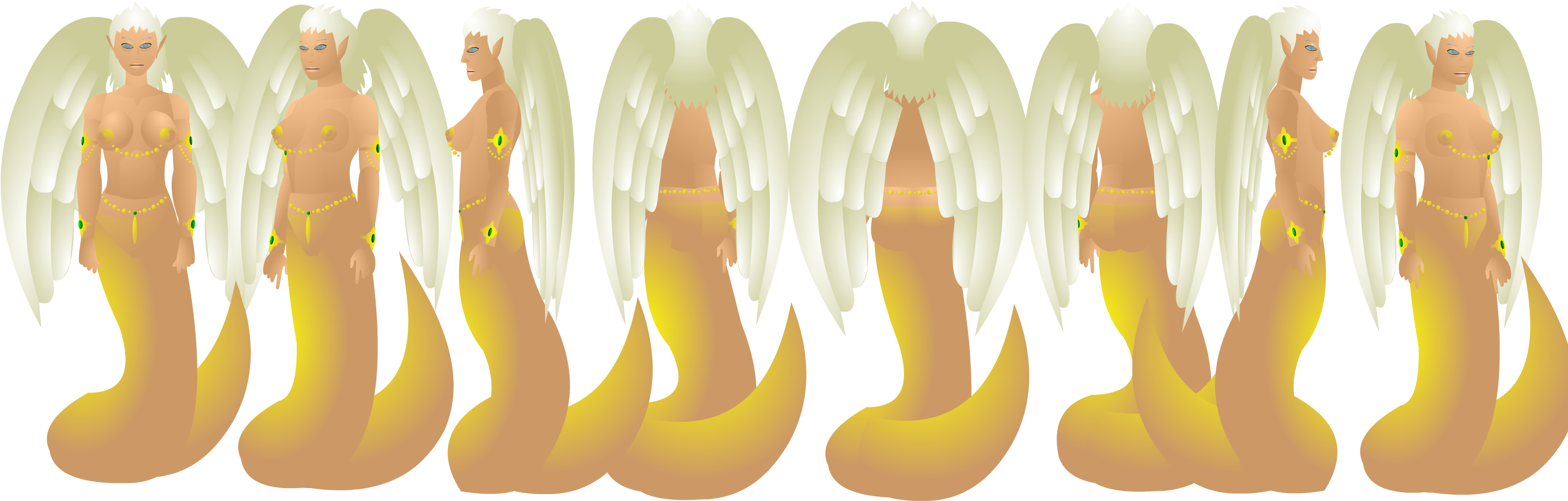 Snakegoldf Character Sheet - Illustration (3400x1200), Png Download