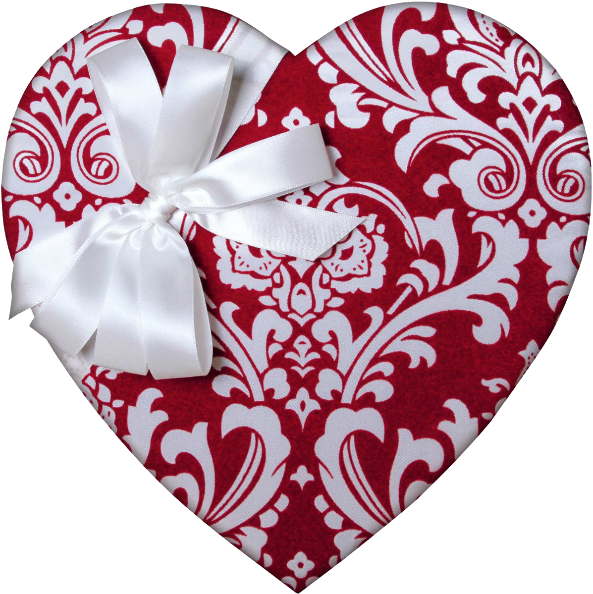 Sold Out Heart Box Red Damask 29 Piece Assortment - Curtain (1197x1199), Png Download