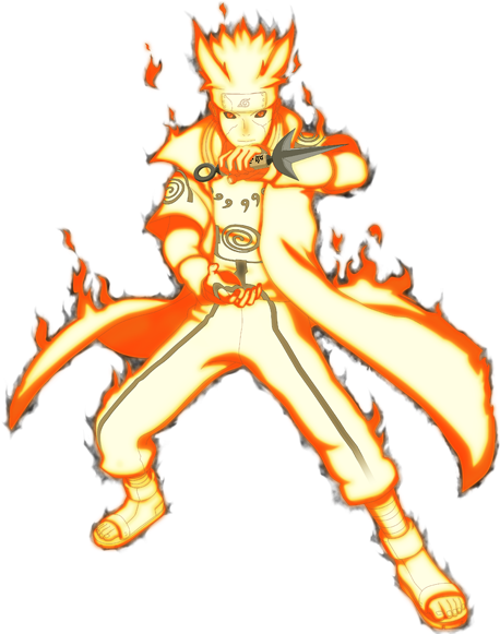 Minato Has Kcm While Obito Has The Rinnegan Restrictions - Minato Kyuubi Chakra Mode (550x580), Png Download