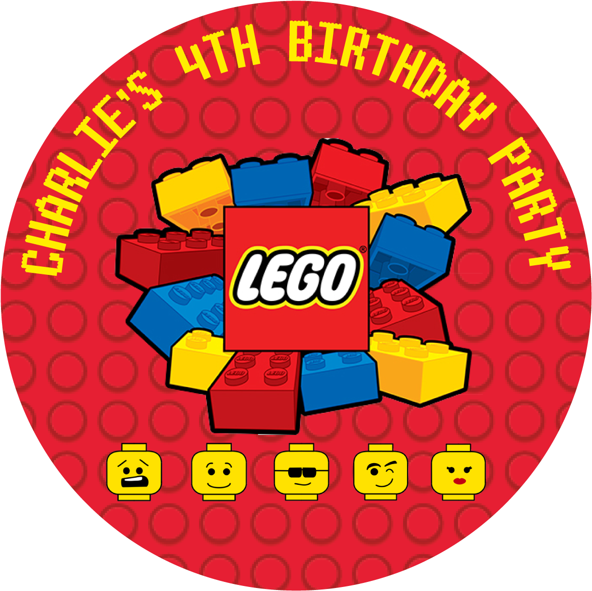 Lego Blocks Party Box Stickers - Lego Logo (1200x1200), Png Download