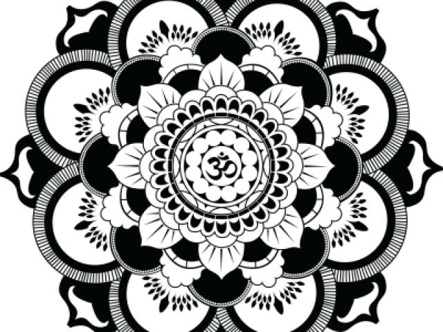 Mandala Tattoos Png Transparent Images - Mandala Png Black (640x480), Png Download