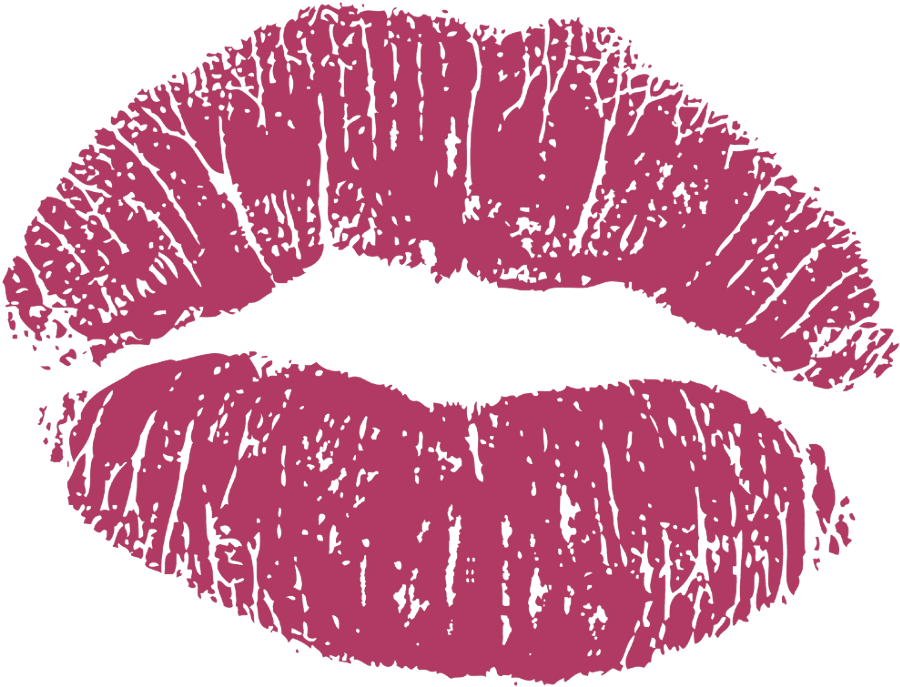 Beso Sticker - Red Lips Kiss Png (1024x847), Png Download