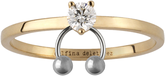 Large Two In One Ring - Delfina Delettrez Ring (1024x683), Png Download