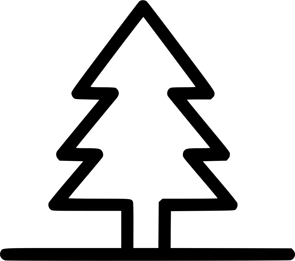 Park Tree Forest Comments - Christmas Tree Outline Png (980x868), Png Download