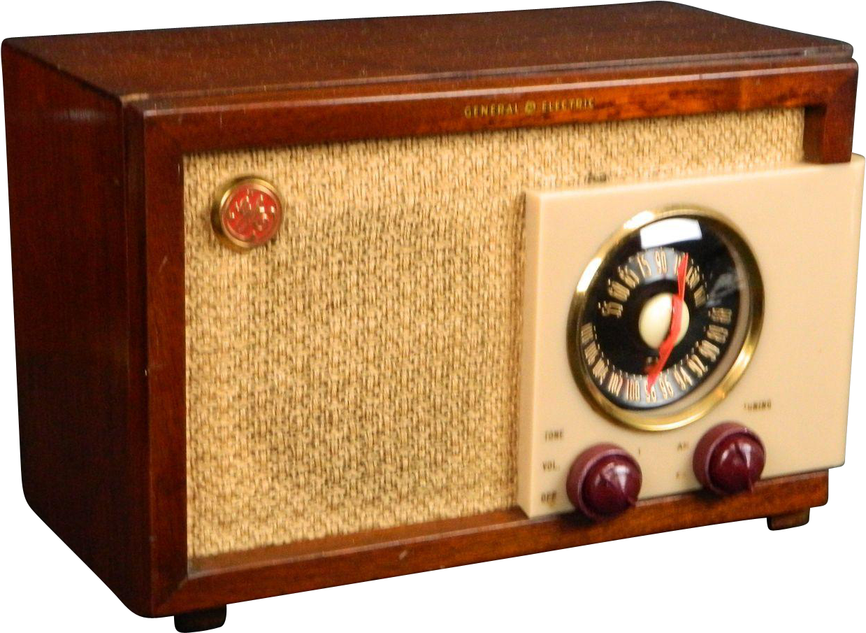 Vintage 1948 General Electric Am & Fm Radio Model 212 - Drawer (1238x1238), Png Download