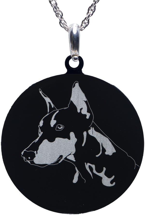 Doberman Charm Dog - Locket (1280x1069), Png Download