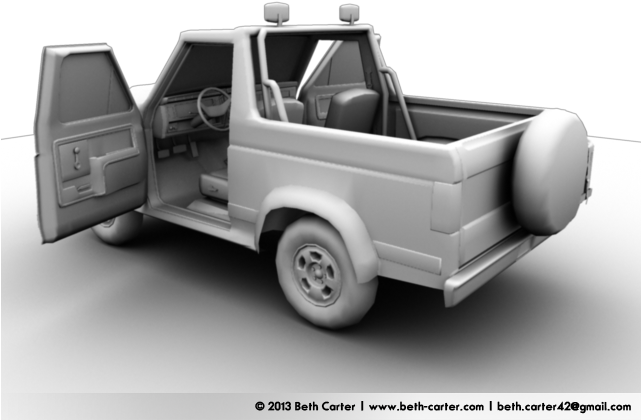 The Model Is Completed And I Am Currently Working On - Pickup Truck (640x480), Png Download
