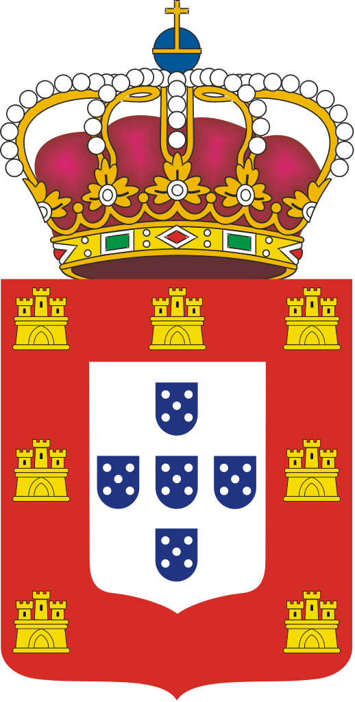 Coat Of Arms Kingdom Of Portugal - Kingdom Of Portugal Coat Of Arms (518x1023), Png Download