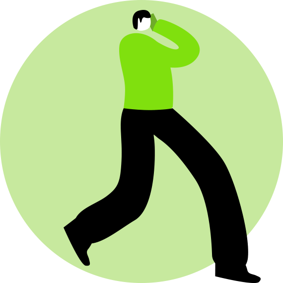 Person Talking On Phone - Illustration (570x570), Png Download