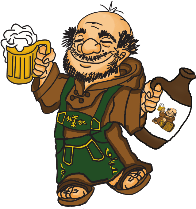 Monk Clipart Beer Brewing - Making Beer Cartoon (686x690), Png Download