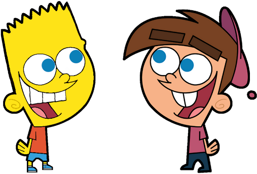 Timmy Turner And Bart Simpson-tr419 - Timmy Turner Butch Hartman (800x450), Png Download