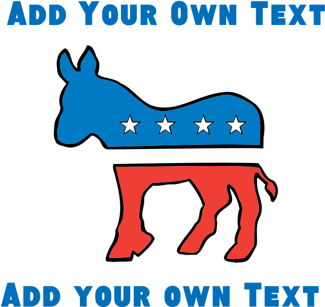 Democrat Donkey Template Tile Coaster - Democratic Party (700x700), Png Download