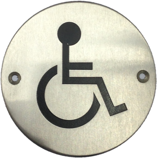 Facilities Door Sign, Toilet, Wc, Fire, Male, Female, - Handicap And Fair Housing Logo (596x601), Png Download