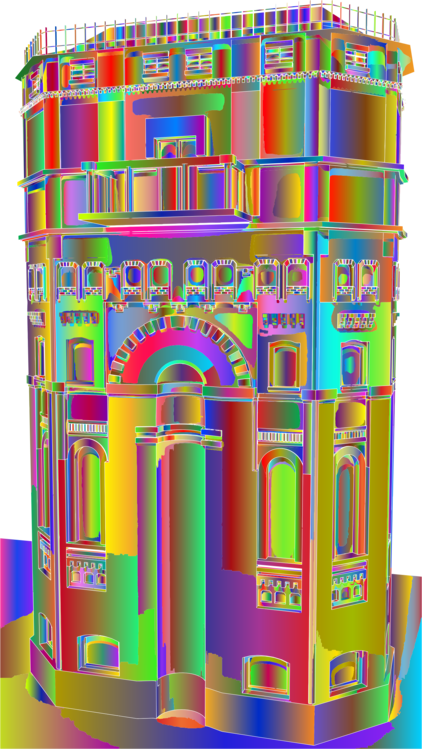 Chicago Water Tower Building Surrealism Architecture (422x749), Png Download