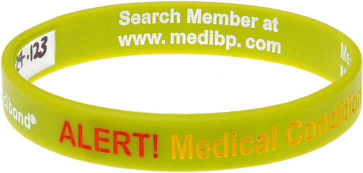 Neon Medical Condition Write-on Medical Id Bracelet - Plastic (800x800), Png Download