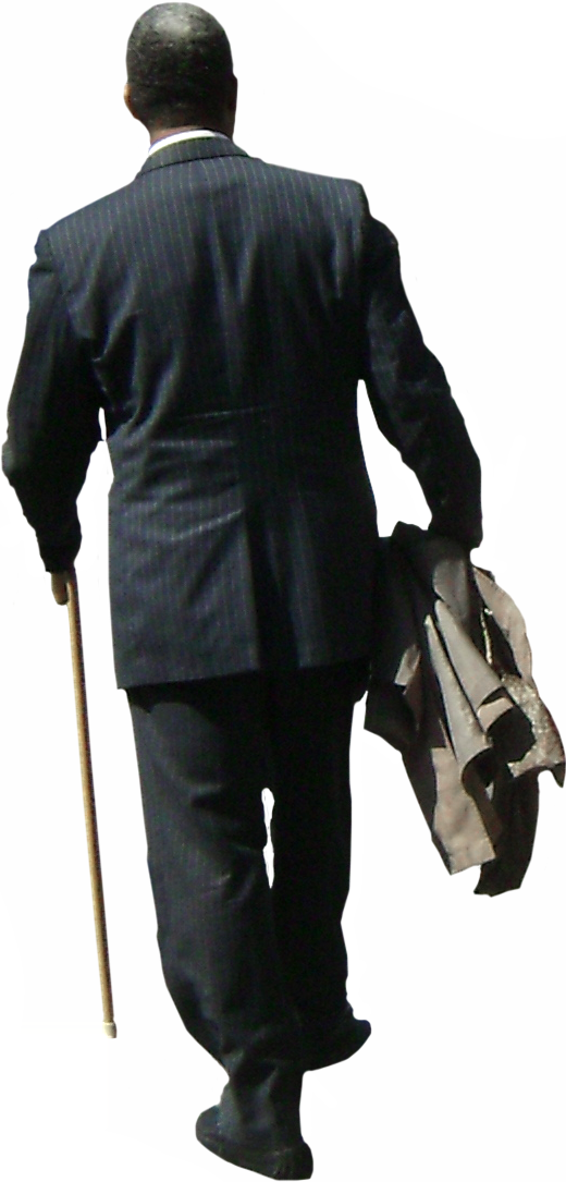 Peopleman Old Walking - Messenger Bag (520x1085), Png Download