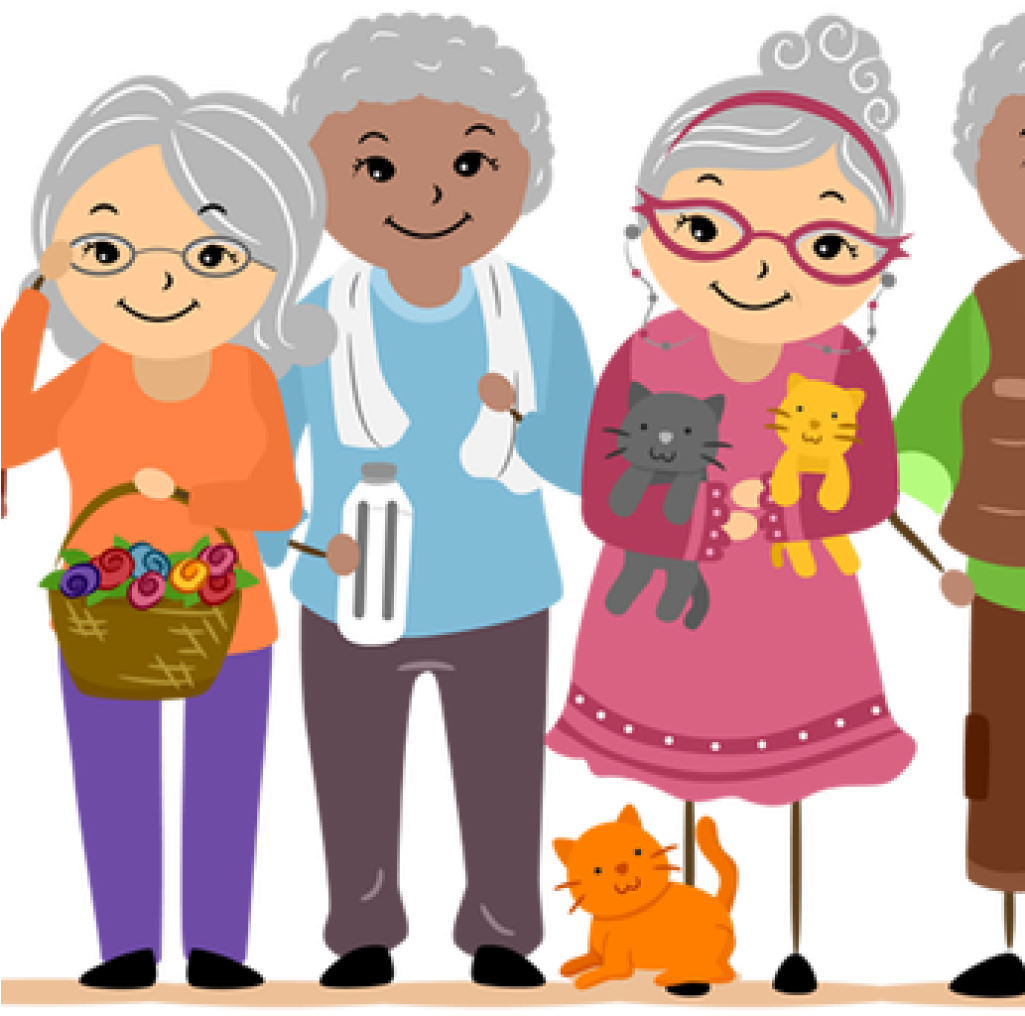 Old People Clipart Old People Clip Art And Information - National Senior Citizens Day 2018 (1024x1024), Png Download