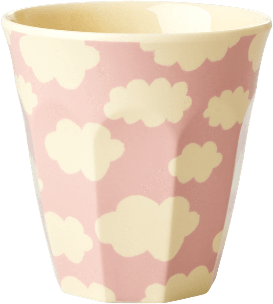 Rice,cup With Cloud Print, Pink,coucou,kitchenware - Ceramic (1000x1000), Png Download