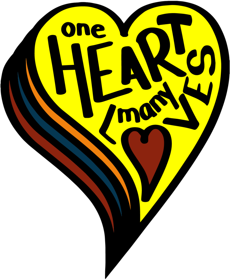 Phs Stickers One Heart Many Loves - Heart (1000x1000), Png Download